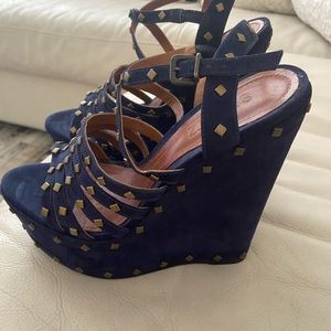 Schutz studded wedge sandal